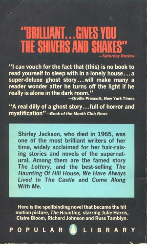 The Haunting of Hill House - Back Cover