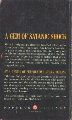 The Lottery - Back Cover