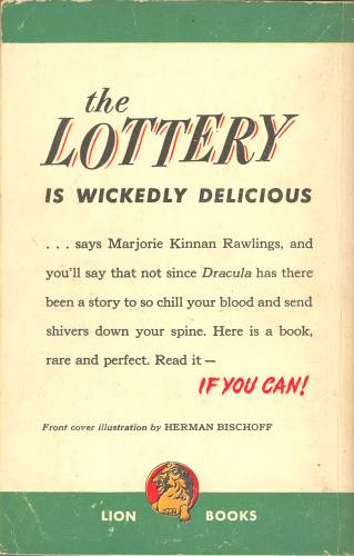 The Lottery, The Adventures of a Demon Lover - Back Cover