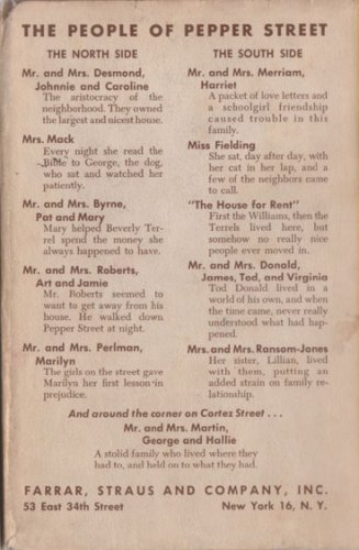 The Road Through The Wall - Back Cover