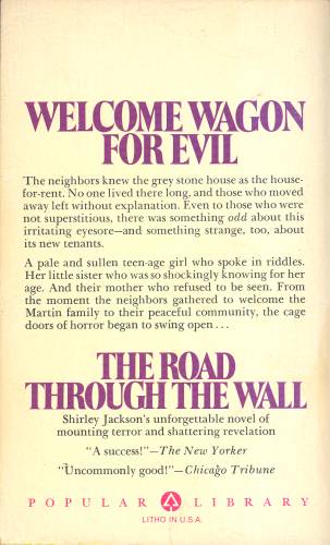 The Road Through The Wall - Back Cover