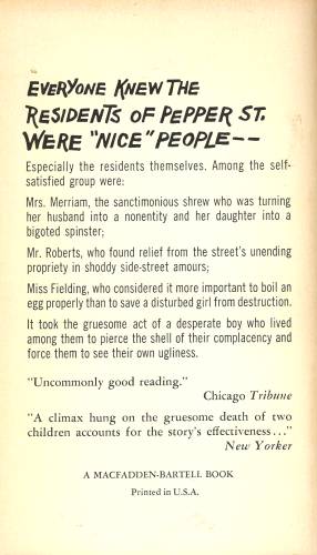 The Road Through The Wall - Back Cover