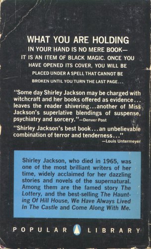We Have Always Lived In The Castle - Back Cover