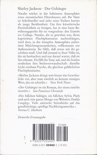 Hangsaman - Back Cover
