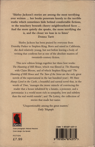 The Masterpieces of Shirley Jackson - Back Cover
