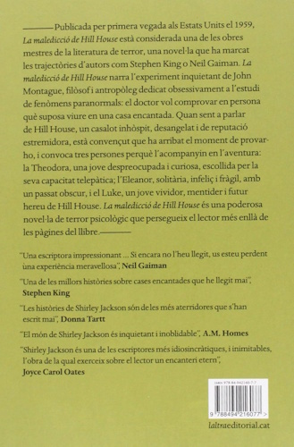 The Haunting of Hill House - Back Cover