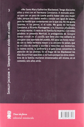We Have Always Lived In The Castle - Back Cover