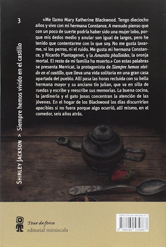 We Have Always Lived In The Castle - Back Cover