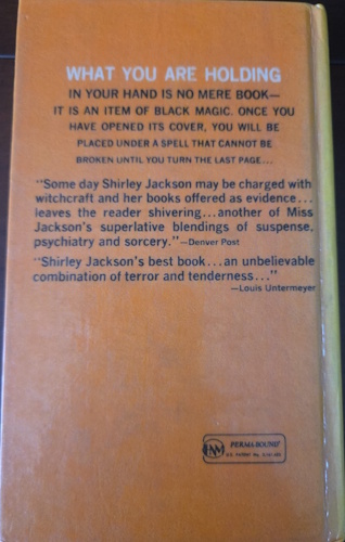 We Have Always Lived In The Castle - Back Cover