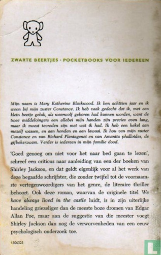 We Have Always Lived In The Castle - Back Cover